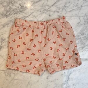 Oeuf Pink Croissant Print kids Shorts size 6-7 years
